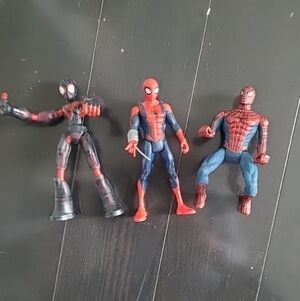 Spiderman Action Figure Set - Red, Blue, Black